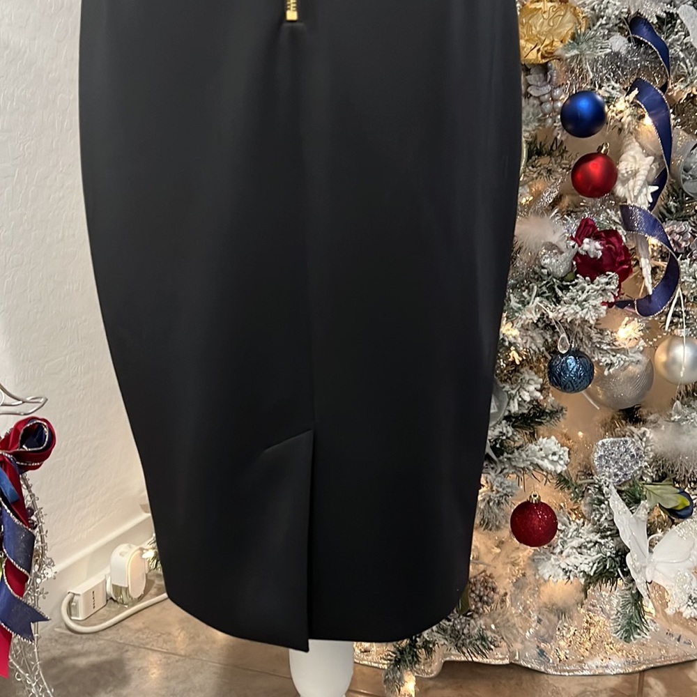TED BAKER, SATIN V-NECK DRESS - Picture 10 of 11